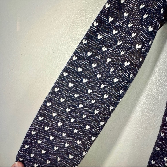 Talbots Black and White Heart Print Sweater NWOT - Picture 3 of 9